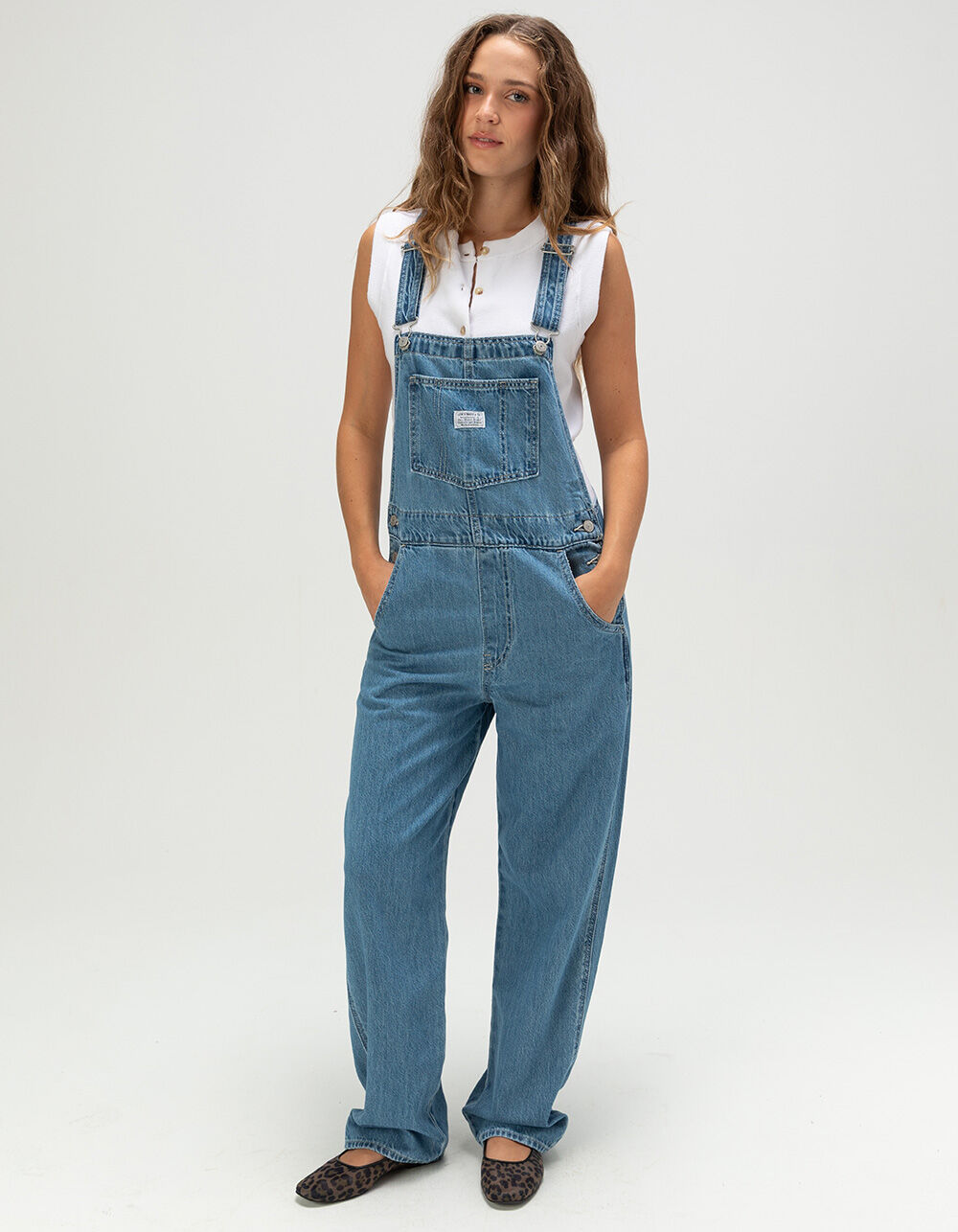 LEVI'S Vintage Denim Womens Overalls - Chill Day - MEDIUM INDIGO