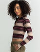 BDG Urban Outfitters Bunny Thermal Womens Quarter-Zip Top image number 2