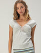 RSQ Womens Lace Trim Tee image number 1