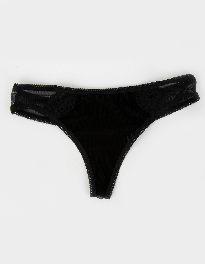 FULL TILT Velvet Rib Thong image number 0