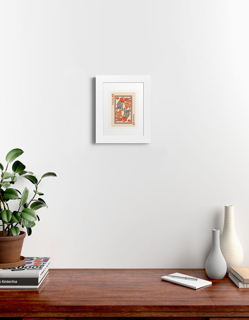 DENY DESIGNS Kira Aquarius Playing Card 11" x 14" Framed Art Print image number 1