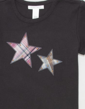 FULL TILT Plaid Stud Star Girls Tee Alternative Image