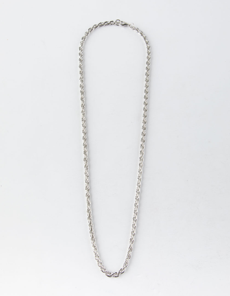 BLUE CROWN Rope Chain Silver Necklace image number 0