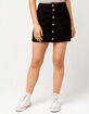 SKY AND SPARROW Button Front Black Denim Skirt image number 4