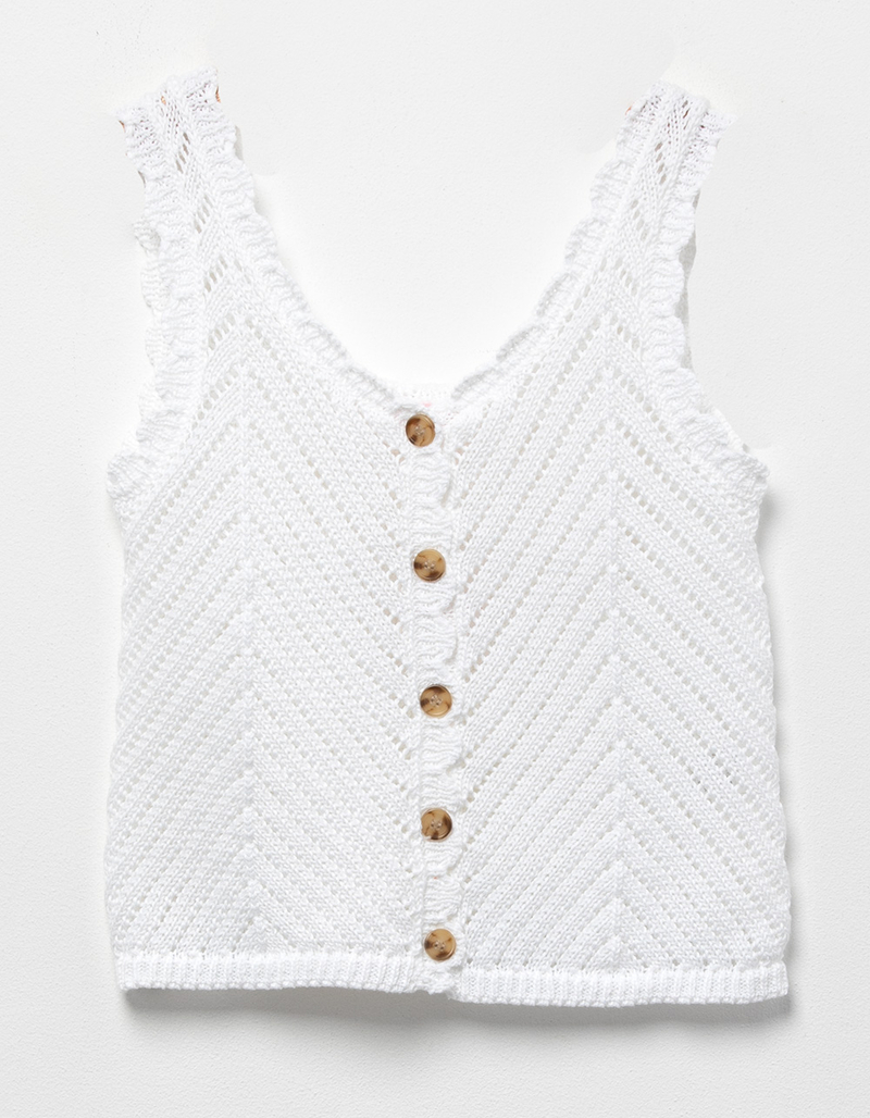 POOF Girls Crochet Button Tank Top image number 0
