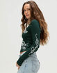 ED HARDY Tiger Panther Womens Long Sleeve Rib Tee image number 3