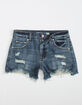 TRACTR High Waist Destroyed Girls Denim Shorts image number 1