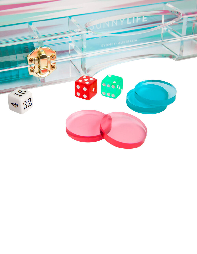 SUNNYLIFE Lucite Backgammon Game image number 2