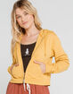 FULL TILT Essentials Womens Mustard Crop Hoodie image number 1