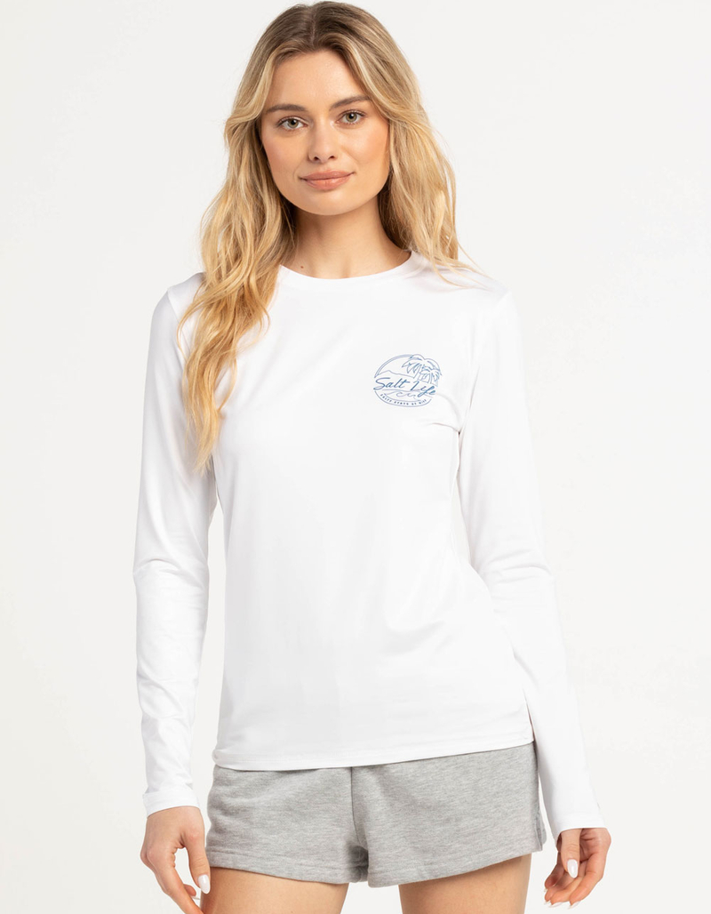 SALT LIFE Shady Palms Womens UV Sun Tee image number 1