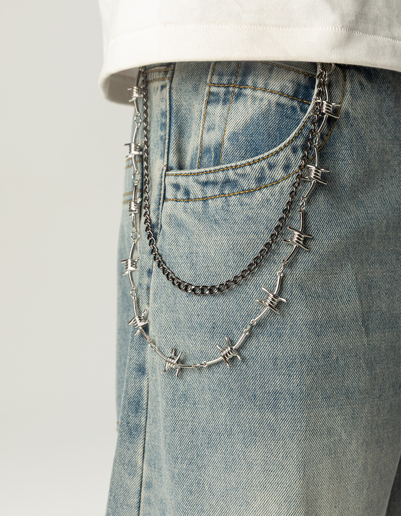 RSQ Barbed Wire Wallet Chain image number 2