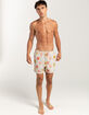 RSQ Mens Drawn Flowers 5" Swim Shorts image number 4