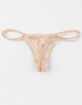 FULL TILT Lace Loop Waist Nude Womens Thong image number 1