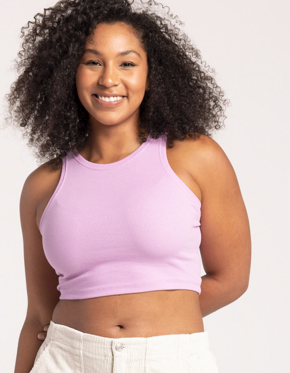 FULL TILT Essentials High Neck Womens Tank Top - PINK | Tillys