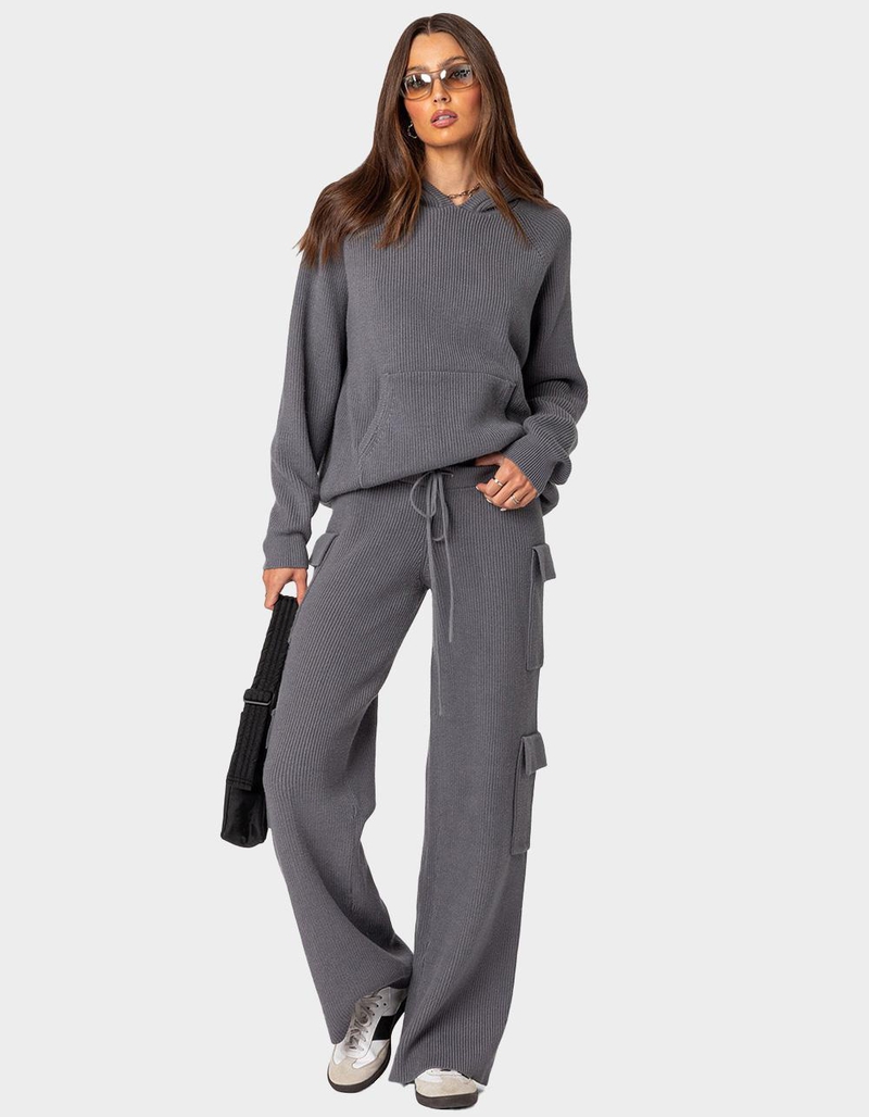 EDIKTED Wynter Knit Womens Cargo Pants GRAY Tillys