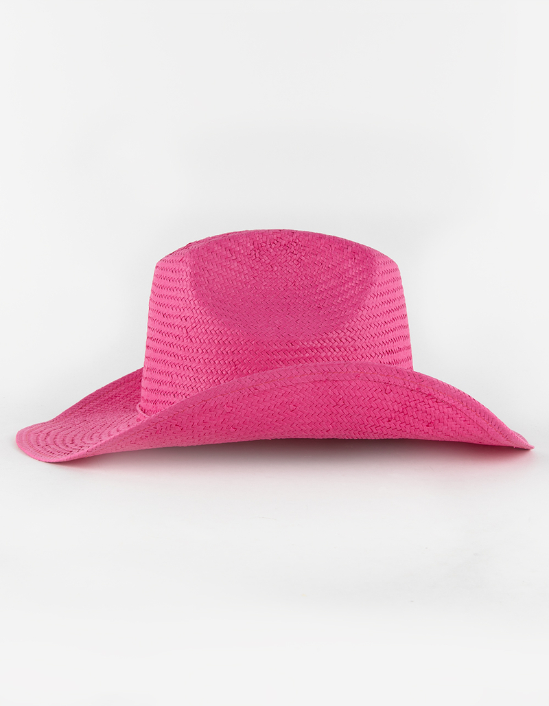 Pink Straw Womens Cowboy Hat image number 2