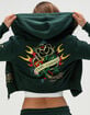 ED HARDY Sacred Heart Womens Zip-Up Rhinestone Hoodie image number 2