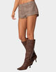 EDIKTED Phoeby Houndstooth Plaid Shorts image number 4