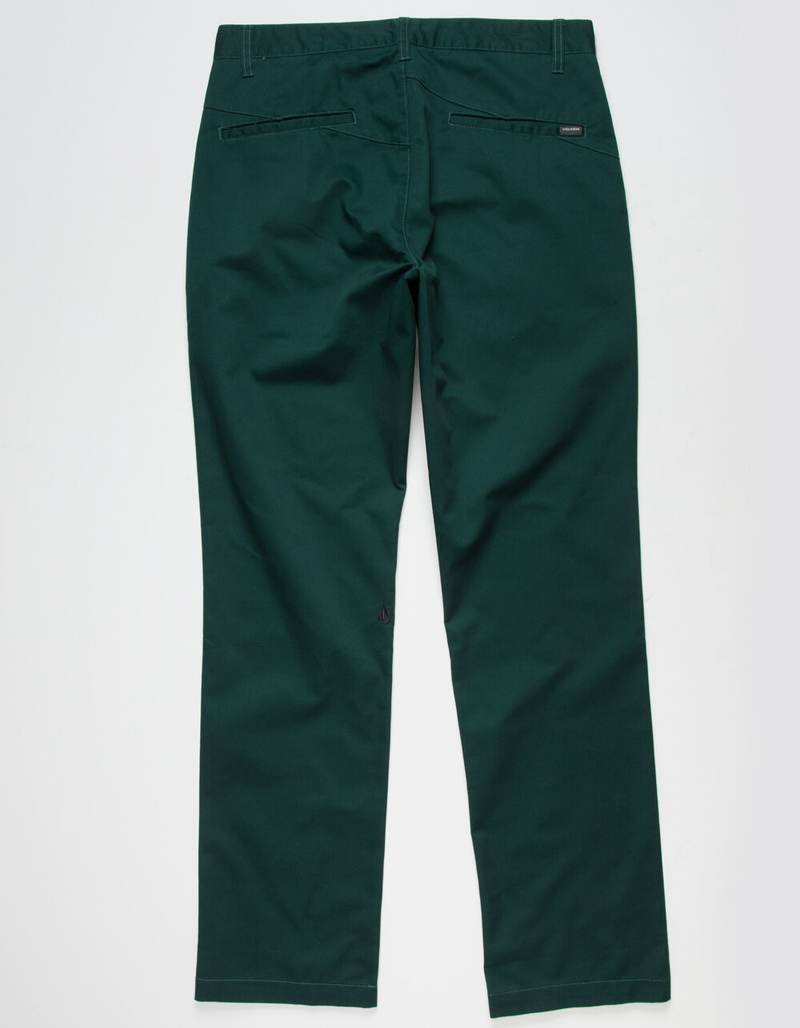 VOLCOM Vmonty Mens Dark Green Chino Pants image number 1
