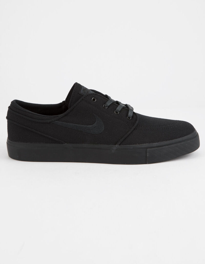 nike sb zoom stefan janoski canvas black & black shoes