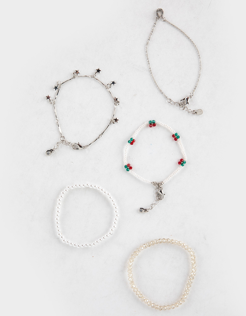 FULL TILT 5 Pack Beaded Cherry Bracelet Set image number 0
