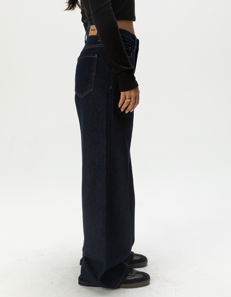 RSQ Womens Mid Rise Wide Leg Jeans - RINSE
