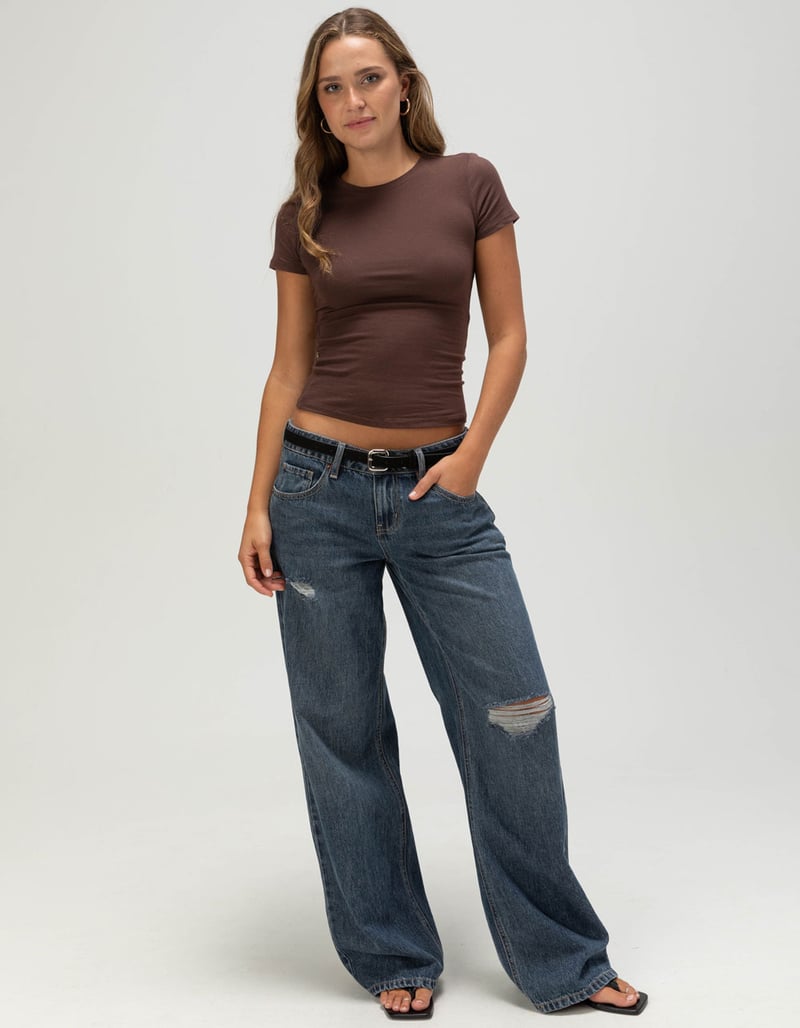 BOZZOLO Womens Long Baby Tee  image number 1