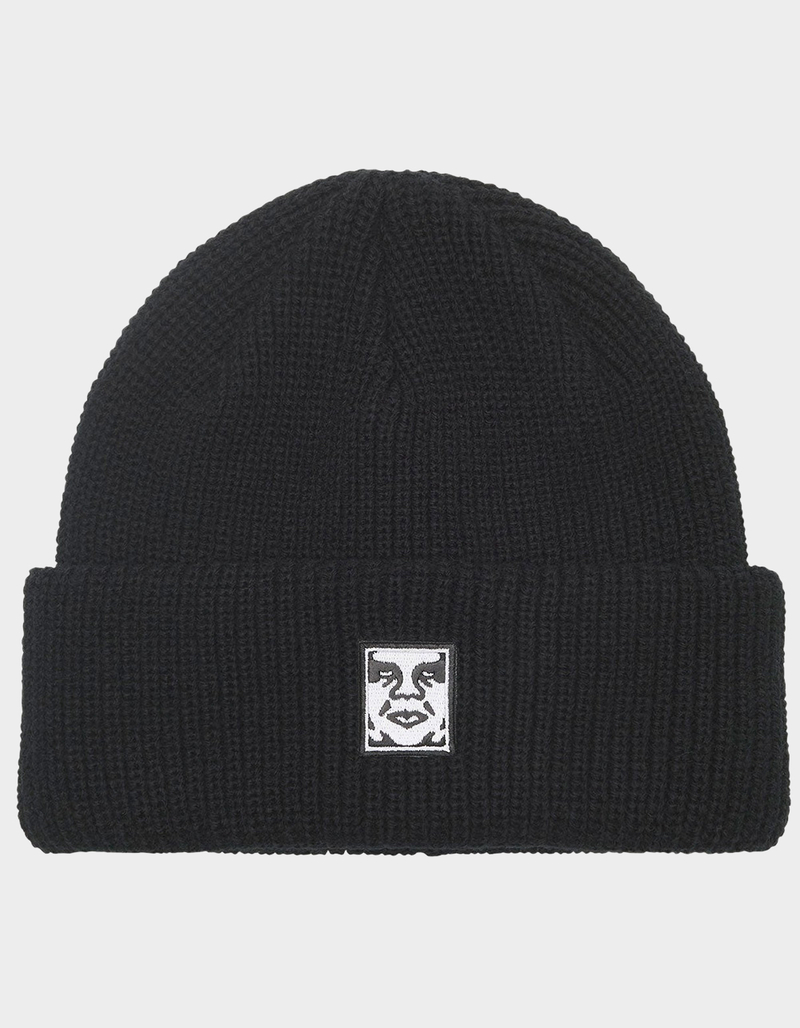 OBEY Mid Icon Patch Cuff Mens Beanie image number 0