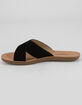 SODA Crisscross Womens Black Slide Sandals image number 3