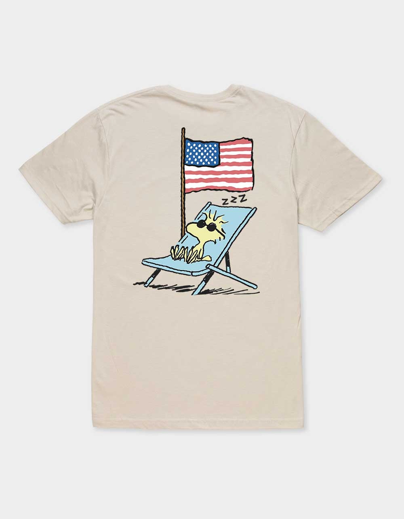 PEANUTS Woodstock America Flag Unisex Tee image number 1