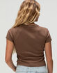 FULL TILT Flaming Heart Womens Baby Tee image number 5