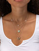 FULL TILT Layered Bow/Heart Charm Necklace image number 3
