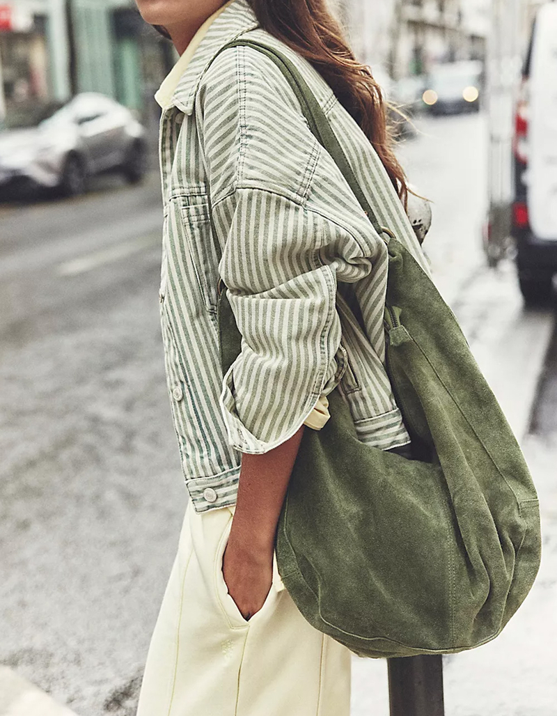 FREE PEOPLE Roma Suede Tote Bag image number 5
