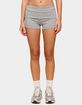 EDIKTED Audrea Ribbed Foldover Biker Shorts image number 1