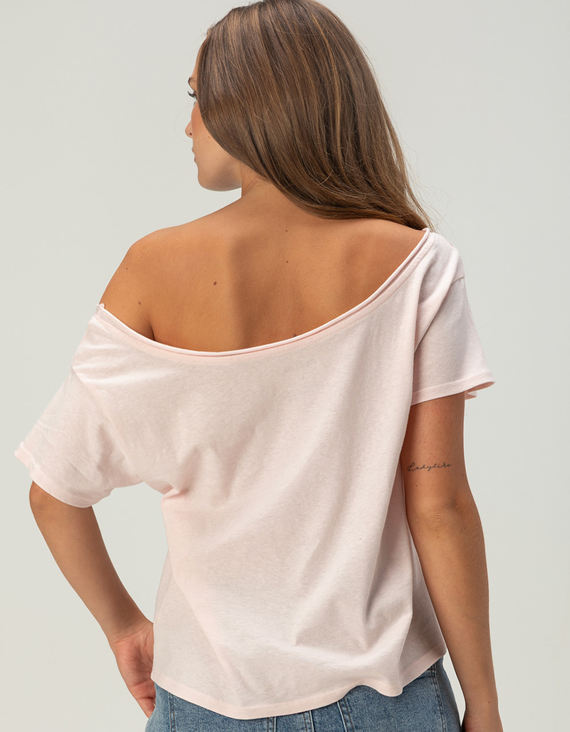 RSQ Womens Plumeria Off The Shoulder Tee image number 3