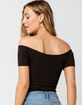 IVY & MAIN Cinch Front Womens Off The Shoulder Top image number 3