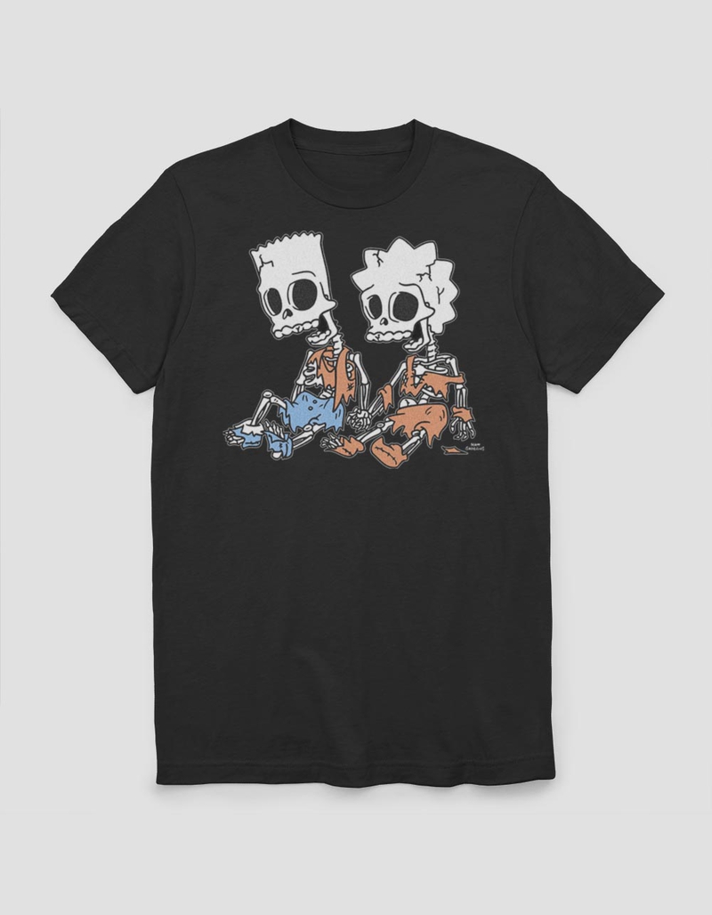 THE SIMPSONS Bart And Lisa Skeleton Unisex Tee image number 0