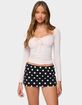EDIKTED Orla Peekaboo Lace Cupped Top image number 1