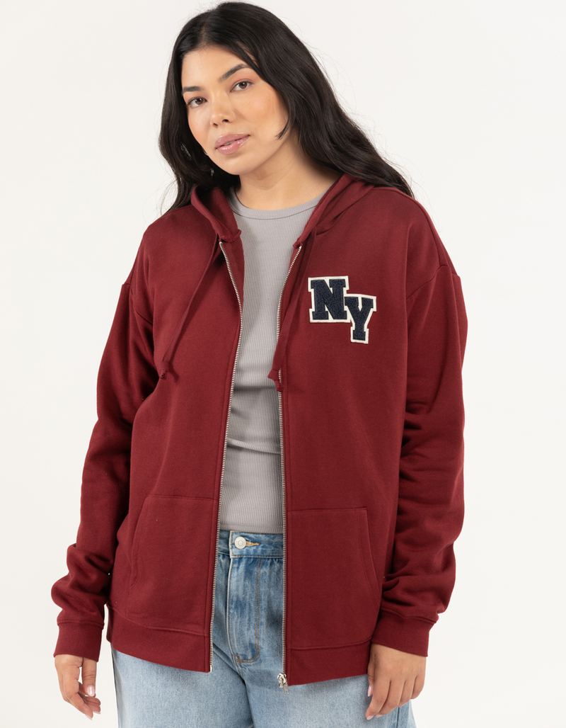 FULL TILT New York Womens Oversized Zip-Up Hoodie image number 1