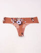 FULL TILT Scattered Floral Laser Cut Thong image number 2