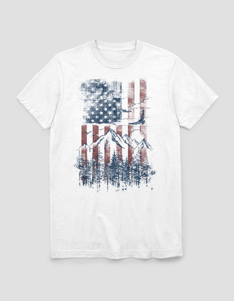 AMERICA Mountain Overlay Unisex Tee image number 0