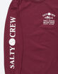 SALTY CREW Markets Burgundy Mens T-Shirt image number 2