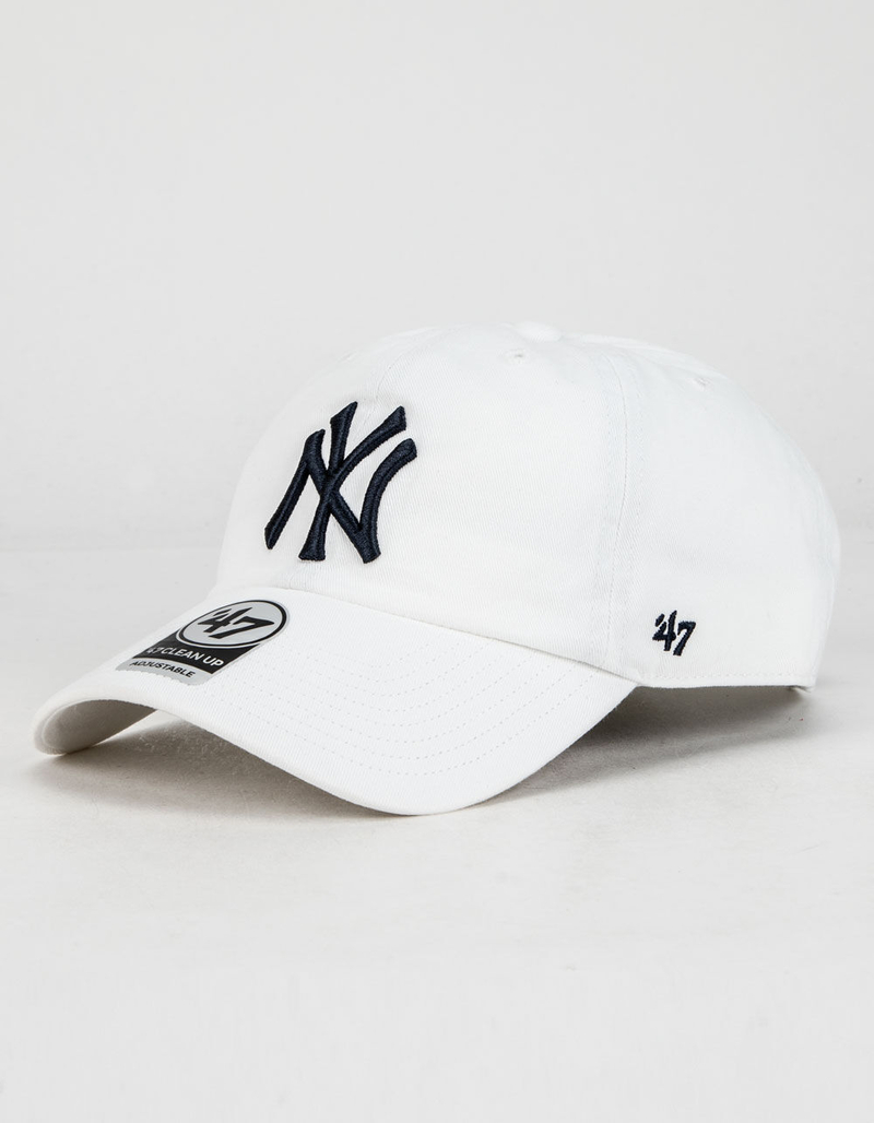 47 BRAND New York Yankees 47 Clean Up White Strapback Hat image number 0