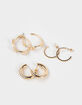 FULL TILT 3 Pack Butterfly Hoop Earrings image number 1