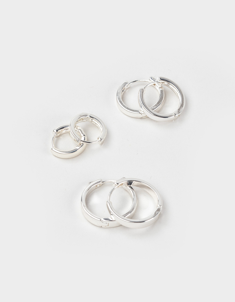 FULL TILT 3 Pack Chunky Hoop Earrings image number 0