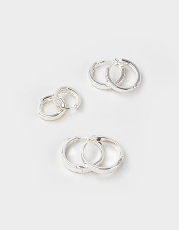 FULL TILT 3 Pack Chunky Hoop Earrings Primary Image