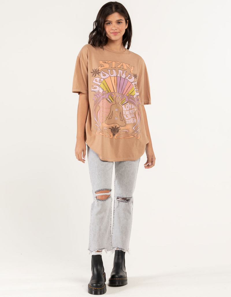 PROJECT SOCIAL T Stay Grounded Womens Oversized Tee image number 3