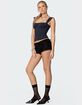 EDIKTED Marcella Wide Strap Mesh Corset image number 4