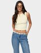 EDIKTED Basel Button Up Tank Top image number 1