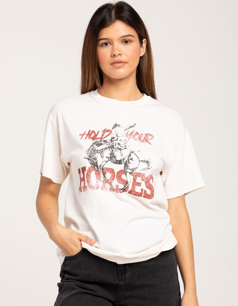 FULL TILT Hold Your Horses Womens Boyfriend Tee image number 0